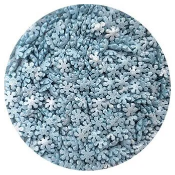 Cukrové zdobení modré sněhové vločky 70g - I LOVE CAKES