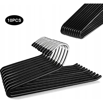 Věšák 10x VĚŠÁKY NA KALHOTY DO SKŘÍNĚ NA OBLEČENÍ, KRAŤASY, RUČNÍKY A ŠÁLY