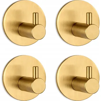 Věšák 4x VĚŠÁK SAMOLEPICÍ HÁČEK NA RUČNÍK ZLATÝ LOFT 3M PÁSKA