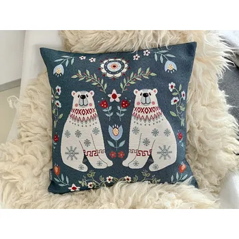 Dekorativní polštářek BYTEMA Gobelínový povlak na polštář VESELÁ ZVÍŘÁTKA 6 45 x 45 cm