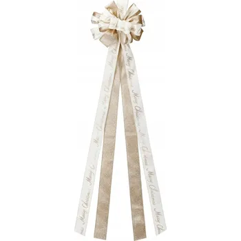 Vánoční dekorace VÁNOČNÍ Mašle velká ozdobná mašlička ozdobný hrot vršek vánočního stromečku