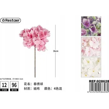 umělá květina Rest.aer - Jedna větvička jarní hortenzie 36 cm