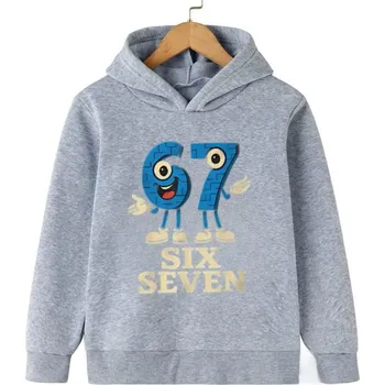 Chlapecký svetr Six Seven "Level 67 Chaos" dětská mikina s potiskem (mix barev) Barva: Šedá, Velikost: 160