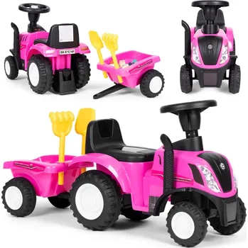Dětské vozidlo TRAKTOROVÉ ODRÁŽEDLO S PŘÍVĚSEM PRO DĚTI, INTERAKTIVNÍ VOLANT VOLANTU