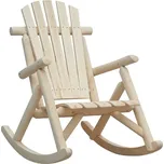 Outsunny dřevěné houpací křeslo Houpací křeslo s vysokým opěradlem Zahradní křeslo odolné proti povětrnostním vlivům do 113 kg s možností zatížení Relaxační křeslo do obývacího pokoje Zahrada, trávník, balkon Příroda