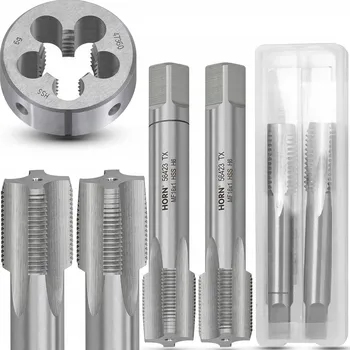 Závitořezný nástroj Závitníky + Závitová očka M16x1 Sada HSS Ruční Kompletní Sada Závitníků K