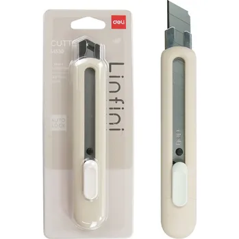 Pracovní nůž Nůž 170mm odlamovací LINFINI DELI EM530 krémová