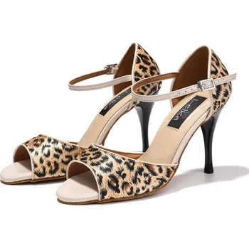 Dámské lodičky Lelka taneční boty na tango 6205 - leopardí vzor - 9 Cm velikost 35