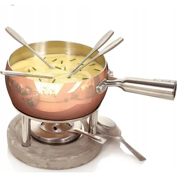 Fondue Sada na Sýrové FONDUE Boska Copper Měděná 1l pro 4 Osoby