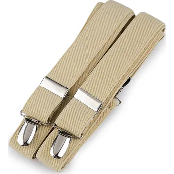 Kšandy Šle pánské, délka 125cm, šíře 2,5cm, tvar X, světle béžové, 650254/19