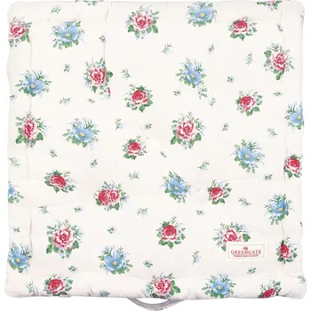 Podsedák GREEN GATE Prošívaný podsedák Alivia White 50 × 50 cm