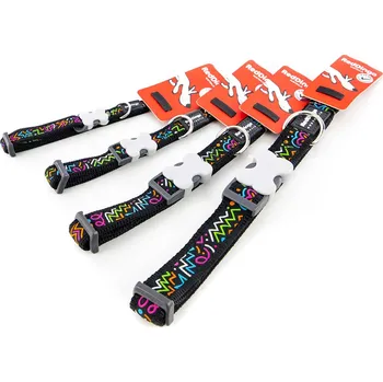 Obojek pro psa RED DINGO Obojek Squiggles Black, černý Velikost: 12