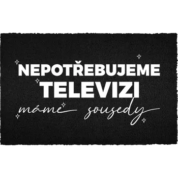 Rohožka Kokosová rohožka černá vstupní do domu Veselý Dárek Bez televize