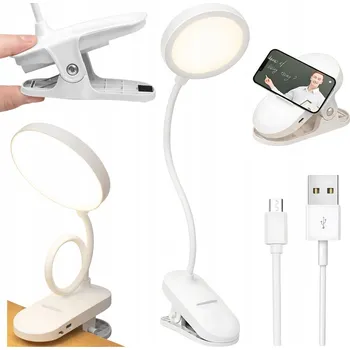 Lampička Bezdrátová LED lampička na čtení s klipem Noční Stolní lampa na práci