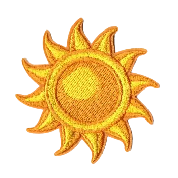 Nažehlovací nášivka - sluníčko (5,7 x 5,7 cm)