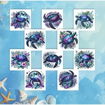 Odstranitelné tetování Dětské dočasné tetování - ŽELVY - 10 ks (Značka: SPADABRAVO)