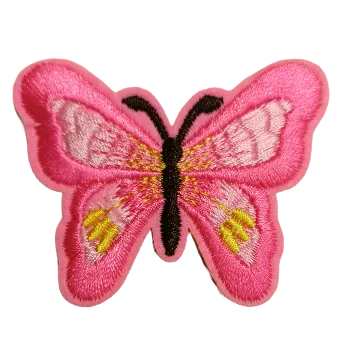 Nášivka nažehlovací motýl růžový