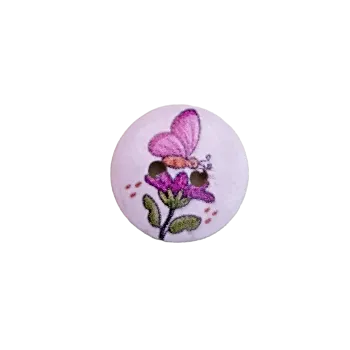 Knoflík Knoflík dřevěný - s motýlkem (15 mm)