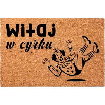 Rohožka KOKOSOVÁ VSTUPNÍ ROHOŽKA PŘED DVEŘE S VTIPEM | VÍTEJTE V CIRKUSE
