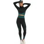 Yoga Sense dámská fitness souprava tmavě zelená, M