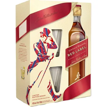Whisky Johnnie Walker Red Label - dárkové balení (2 sklenice) - 700ml