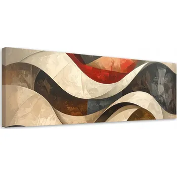 Obraz Obraz do obýváku, ložnice, kanceláře nebo loftu, Abstrakce linie tvary 120x40 cm