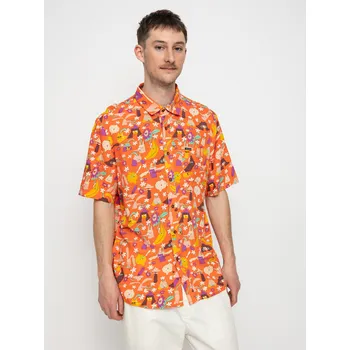 Pánská košile Volcom Egle Zvirblyte (prt print) S, červená