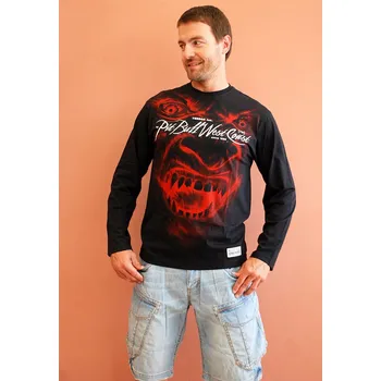 Pánské tričko PitBull West Coast - pánské triko LS Terror Face černé S
