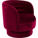 Dutchbone Fialové sametové otočné křeslo DOROTHY