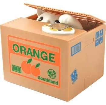 Pokladnička Interaktivní pokladnička Kruzzel kočka pohyblivá vícebarevná plastová 9 cm