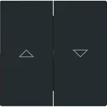 Dvoudílná kolébka na žaluzie Busch-Jaeger Art Linear 1785 JA-45M / 69,5 x 69,5 mm / matná černá