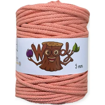 Příze Woody 5 mm – Lososová (100m)