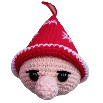 Vánoční dekorace Vánoční skřítek - závěsný červený