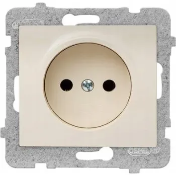 Elektrická zásuvka Polmark SIGMA zásuvka jednoduchá béžová GP-1D/m
