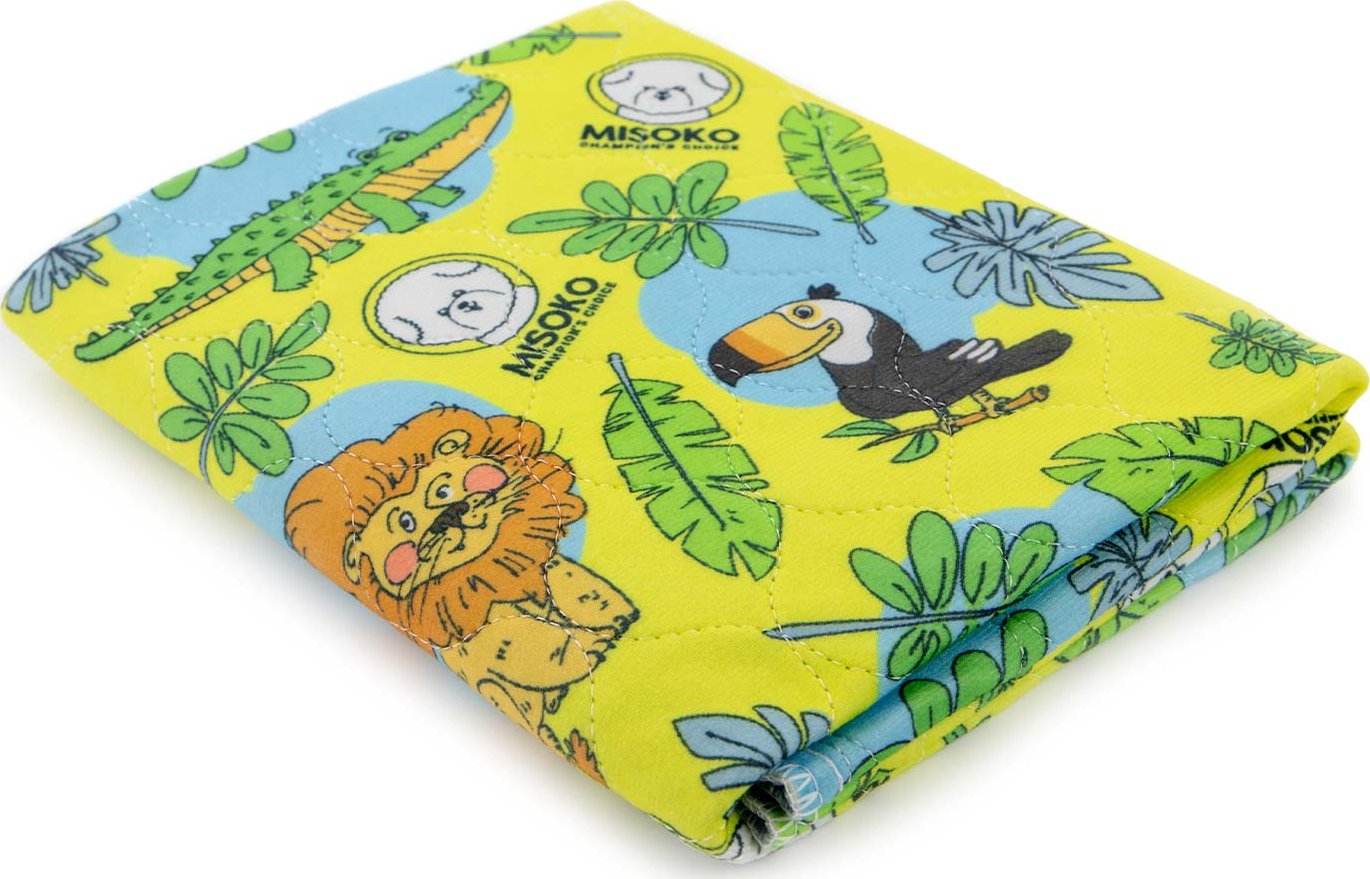 MISOKO & CO JUNGLE Pratelná absorbční podložka 70 × 80 cm, 2 ks, žlutá