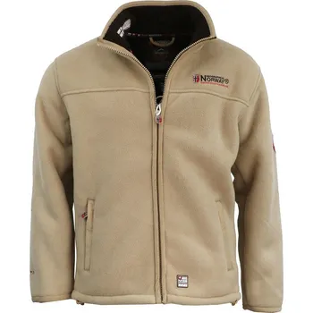 Pánská mikina GEOGRAPHICAL NORWAY mikina pánská UBOLT s kožíškem béžová 3XL