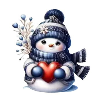 Vánoční dekorace Nažehlovací obrázek - vánoční sněhulák IX (8,3 x 9,0 cm)