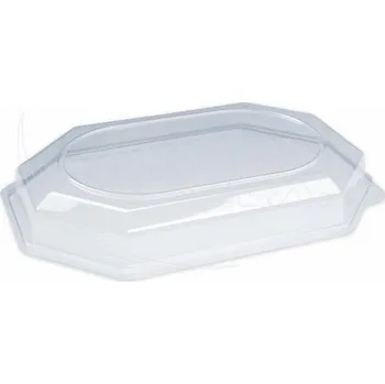 Jednorázové nádobí Víčko vypouklé (rPET) průhledné pro podnos 74945 [10 ks]