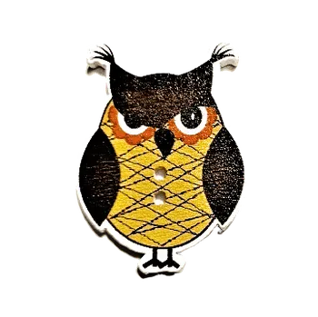 Knoflík Knoflík dřevěný sovička II