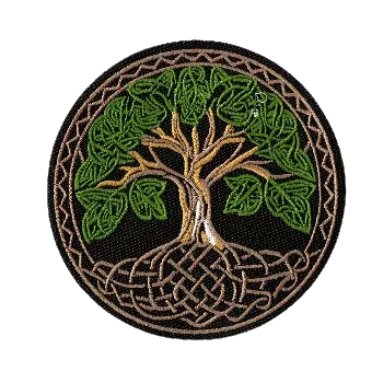 Nášivka Nažehlovací nášivka - Keltský strom (průměr 8,9 cm)