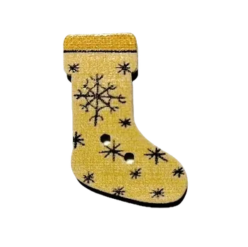 Knoflík Knoflík dřevěný ponožka VI