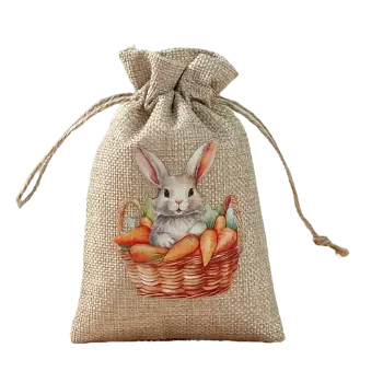Dárková taška Plátěný pytlík se zajíčkem III (10,0 x 15,0 cm)