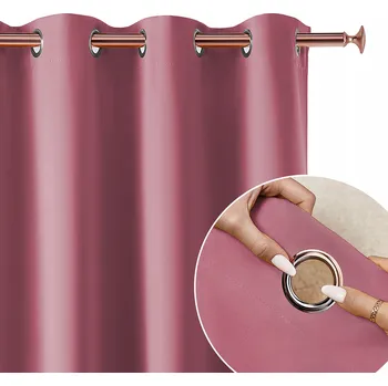 Obraz Hotový závěs do obýváku na kroužcích 140x240 Aura, indická růžová