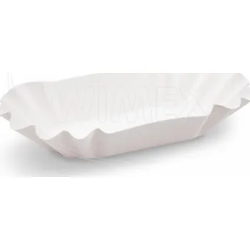 Svíčka Papírová miska (FSC Mix) oválná bílá 17,5 x 10 x 3 cm [10 ks]