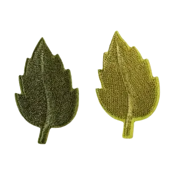 Nažehlovací nášivka - list (3,0 x 5,2 cm), Barva: Zelená tmavá