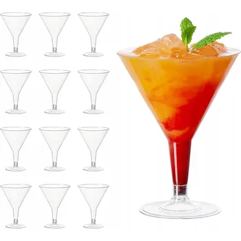 Sklenice 48x Plastové Skleničky, 210 ml na Svatby, Narozeniny, Svátky a Oslavy
