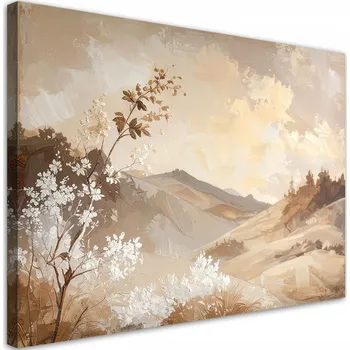 Obraz Obraz do obýváku, ložnice, kanceláře nebo loftu, Jemná Rustikální Krajina 30x20