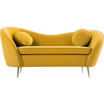 Pohovka Pohovka Kondela 166 x 72 cm, žlutý velur
