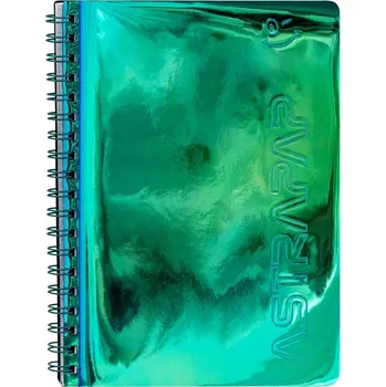 Blok KROUŽKOVÝ BLOK A5 100 LISTŮ ČTVEREČEK HOLOGRAFICKÝ NA SPIRÁLE ZÁPISNÍK