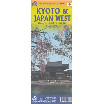 ITMB Publishing plán Kyoto 1:12,5 t.,Japan west 1:670 t. ITM voděodolná